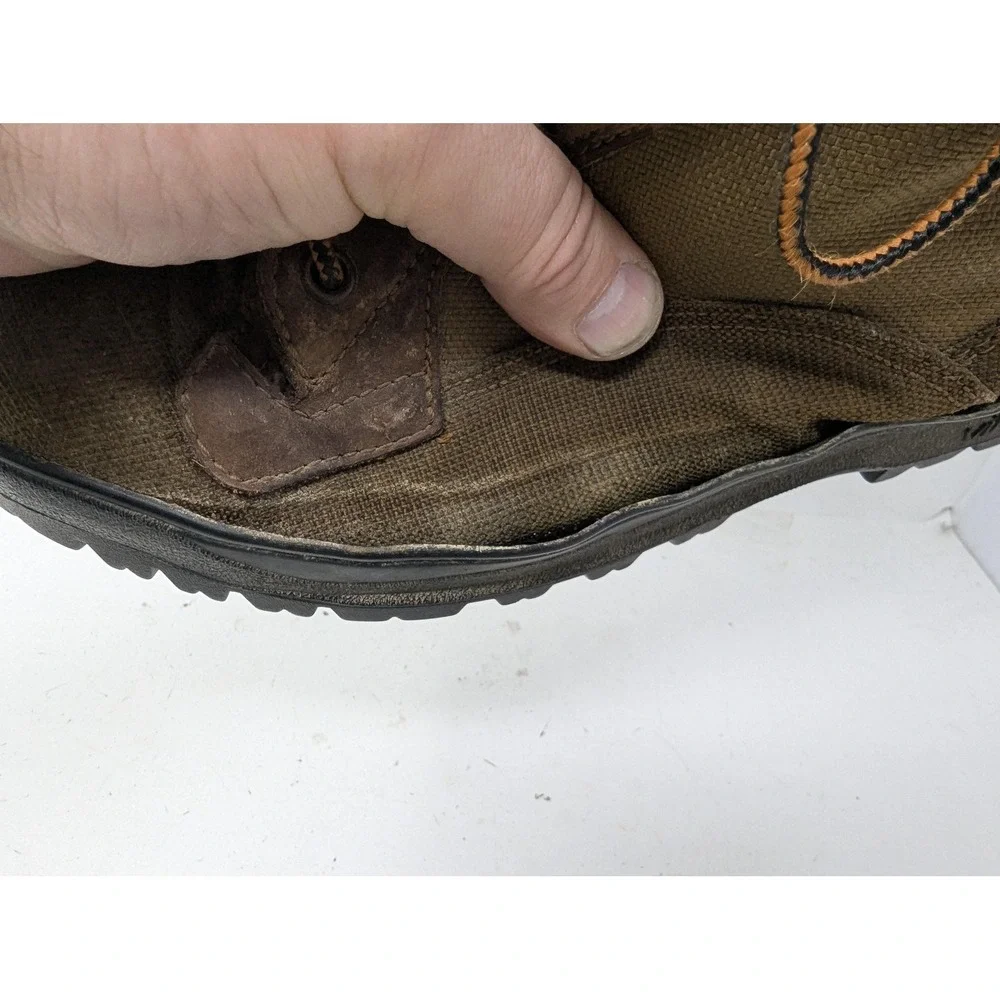 Vintage Danner Boots Mens Size 9 Green Nylon Combat Hiking Vibram Made USA 90s